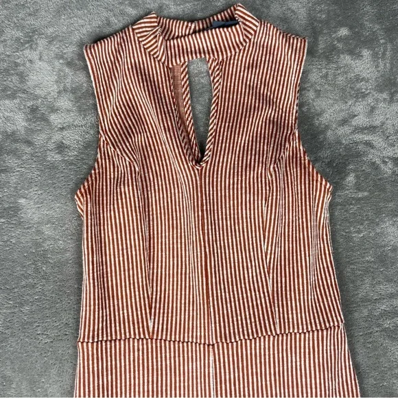 ModCloth Jumpsuit Sz Small For The Bliss Of It Striped Flare Retro Pinup Cut Out - Picture 7 of 12